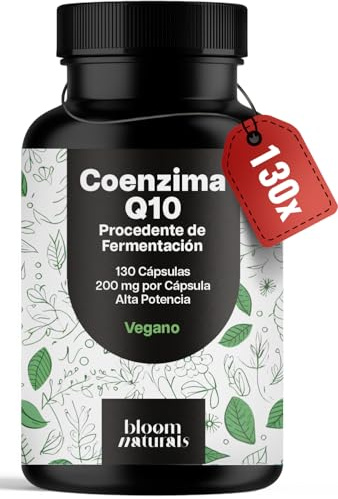 Coenzym Q10 Kapseln hochdosiert - 130 Kapseln - 200mg pro Kapsel, vegan, aus Fermentation- Coq10 - produziert in Deutschland - Verpackung kann variieren