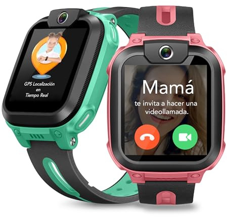 imoo Z1 Reloj Inteligente Niño 4G, Reloj Niño con Videollamada, Reloj GPS Niños con Llamada, Chat, SOS, Smartwatch Niños con Class Mode, Waterproof IPX8, Relojes Niña Watch -Verde