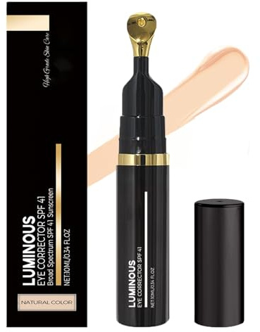 2025 Natural Shade Luminous Eye Corrector SPF 41, Under Eye Concealer for Dark Circles,Long Lasting Lightweight Formula Colour Correcting Cream,Hydrating Anti-Aging Tinted Under Eye Corrector(Natural)