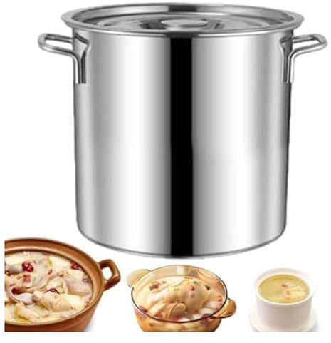 Edelstahleimer Mit Deckel Eimer Lebensmitteleimer Kücheneimer Baueimer Eiseimer Suppenbehälter Mit Deckel Für Die Gastronomie/20L