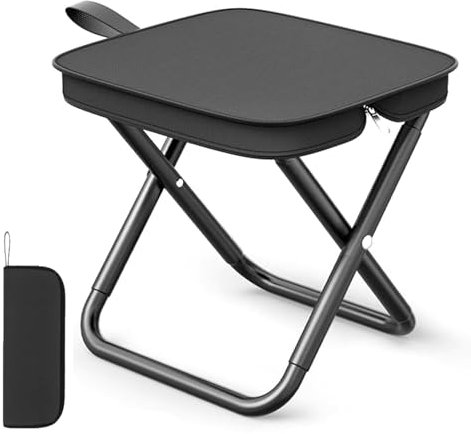Sgabello pieghevole da campeggio, pieghevole, piccolo sgabello, per esterni, pieghevole, portatile, pieghevole, per viaggi, escursioni, giardino, pesca, barbecue, spiaggia
