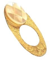 Naïmi : broche aimantée porte-lunettes en laiton et nacre blanche | Sans èpingle