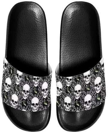 Ocwfudsx Sandales de bain antidérapantes pour homme, séchage rapide, légères, adaptées pour la douche, la plage, la marche, Toile d'araignée squelette, 39 EU