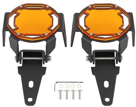 Srliya Accesorio de Motocicleta Motociclo LED Fog Guardia de Luz Cubierta Protectora LEAM LECHE PROTECTOR PARA R1200GS/R1250GS AVENTURE LC (Naranja)