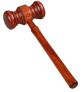 Martelli da giudice in legno, Martello Giudice In Legno 17x6,7x3,2cm for Aste E Uso Legale