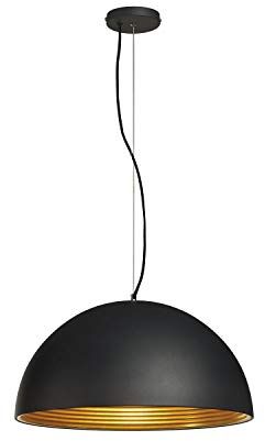 Slv forchini-m - Luminaria suspendido/a pd-1 50cm 40w negro/oro