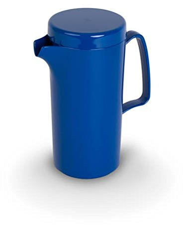 Saftkanne mit Deckel, 600 ml, blau - Wasserkanne Milchkanne Getränkekanne