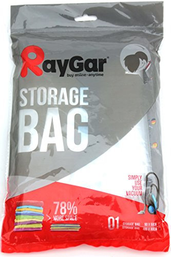 RayGar 6 Bags Pack Vacuum Compressed Storage Saving Bags Clothing, Duvets, Bedding, Pillows, Curtains, Travelling - New (100x80cm)