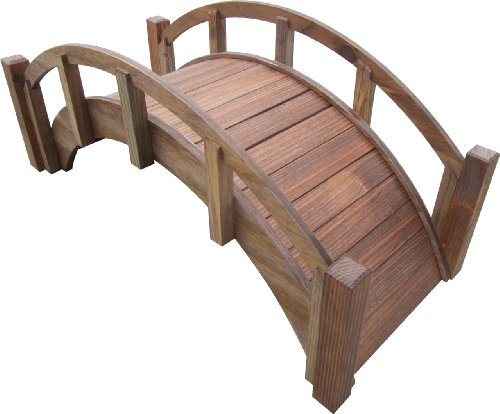 SamsGazebos? Ponte da Giardino in Miniatura in Legno Giapponese, trattato, assemblato, 63,5 cm di Lunghezza x 27,9 cm di Altezza x 28 cm di Larghezza, Prodotto negli Stati Uniti