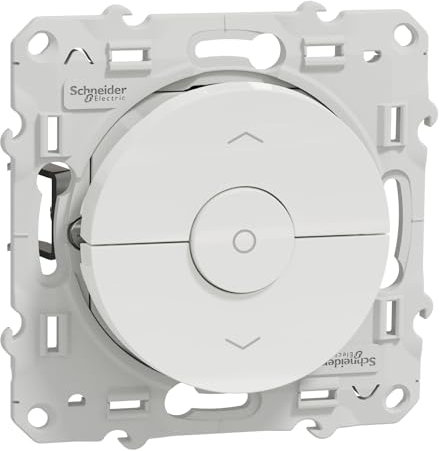 Schneider Electric - Odace, interrupteur volet-roulant Blanc 3 boutons montée/descente/stop à vis - S520208