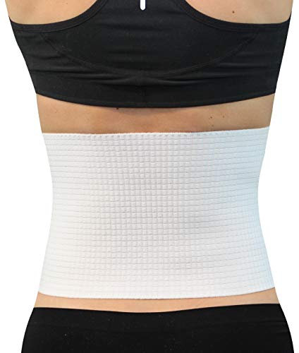 Hydas Rückenstützbandage Standard, Gürtel für einen gesunden Rücken und korrekte Haltung, Bandage bei leichten Rückenschmerzen (Einfache Stützkraft) weiß