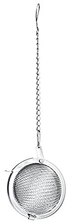 Excelsa Tea Time Infusore Palla con Catena, 4.0 cm, Acciaio, Argento