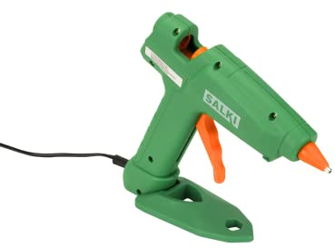 SALKI Pistola de Silicona Caliente 150W – Aplicador de Cola Termofusible Ø11,5 mm con Soporte – Ideal para Manualidades, Reparaciones y DIY – 240V, Calentamiento Rápido