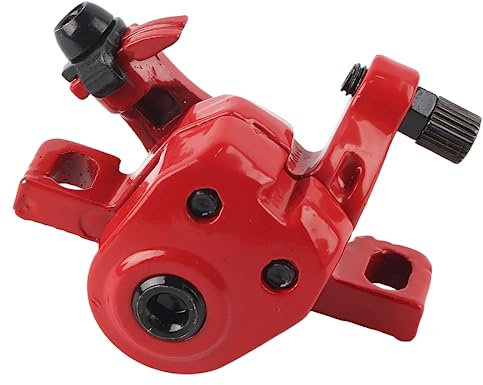 Elektrische Roller-Scheibenbremse, hintere Scheibenbremse Bremssattel Metall Kompakt Hinterrad-Scheibenbremsen-Ausrüstung Kompatibel mit 365 Elektrorollerc(rot)