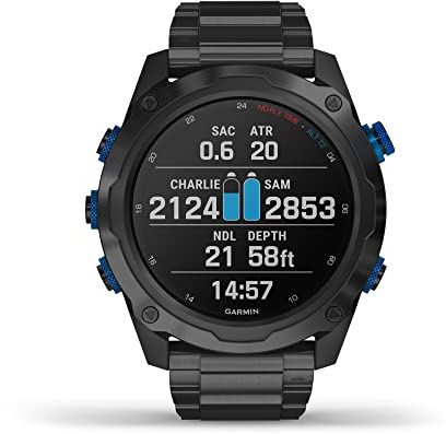 Garmin Descent Mk2i/Descent T1 Bundle, Smaller-Sized Watch-Style Dive Computer with Air Integration, Multisport Training/Smart Features, Titanium Gray. (010-02132-02)