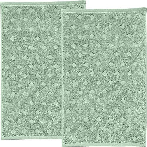 Erwin Müller Walk-Frottier Gästetuch 2er-Pack Baden Baden Jade Größe 30x50 cm - extra saugstark, schnell trocknend, samtweich, mit Schlaufe