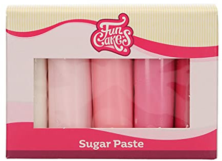 FunCakes Pasta di Zucchero Multipack Tavolozza dei Colori Rosa