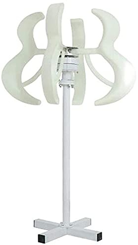 Aerogeneradores de eje vertical de 6000W, kit de motor de palas de generador de turbinas, turbinas de energía de molino de viento de 12 V 24 V 48 V para hogar Híbridos electromagnéticos Farola (12V)