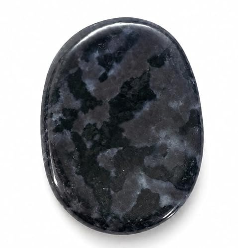crystalmiracle Naturlig indigo gabbro/mystisk merlinit tumme oro sten kristall helande gåva meditation positiv energi fred välbefinnande Aura handgjord