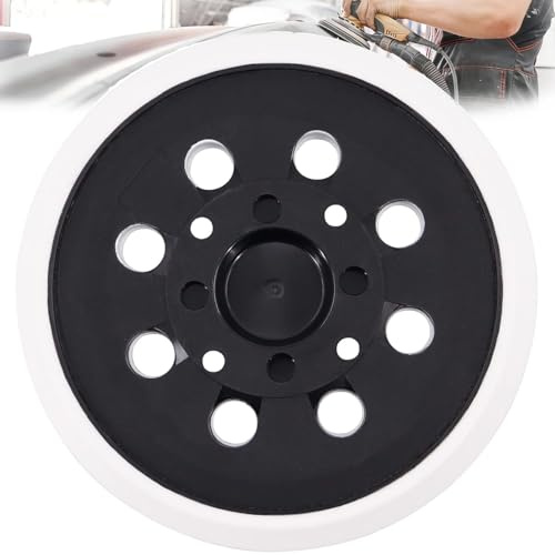 Platorello Abrasivo 125 mm con Gancio e Loop 8 Fori Compatibile con Bosch PEX 300 AE e PEX 400 AE Levigatrice Eccentrica da Poweka (Bianco)