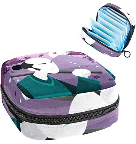 Perioden-Tasche, tragbare Tampon-Aufbewahrungstasche für Damenbinden, japanischer Mann, Mehrfarbig, 4.7x6.6x6.6 in/12x17x17 cm