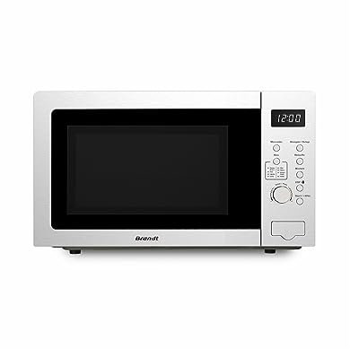 BRANDT - SE2500X - Micro onde pose libre - 900W - 25L - Cavité peinte - Minuterie 60 minutes - 8 programmes automatiques - PT 31,5cm - Inox