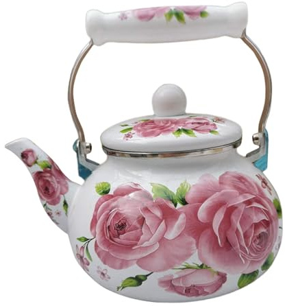 F Fityle Smalto Bollitore per Il tè Brocca per l'acqua Brocca per l'acqua per succhi Scaldalatte per Acqua 2.5L Teiera Turca per tè Acqua Fredda Cucina per, Stile D