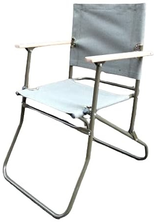 British Army Camping Folding Chair Camping Outdoor Seat - Canvas Seat Lightweight Compact & Comfortable - Heavy Duty Metal Frame - Portable Chair for Outdoor