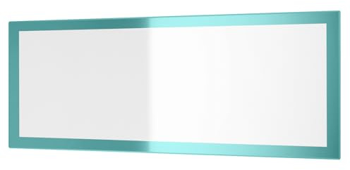 Vladon Miroir Lima, Miroir Mural avec Cadre de Style Moderne, Blanc Haute Brillance (139 x 55 cm)