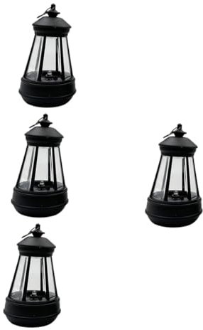 BCOATH 4pcs Solar Garden Lantern Weatherproof Outdoor Hanging Light Solar Powered Decorative Lamp Garden Landscape Light