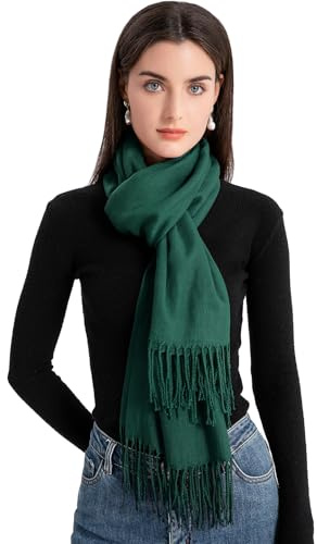 Durio Schal Damen Herbst Winter Lange Winterschal für Damen und Herren Warmer Damenschal mit Fransen