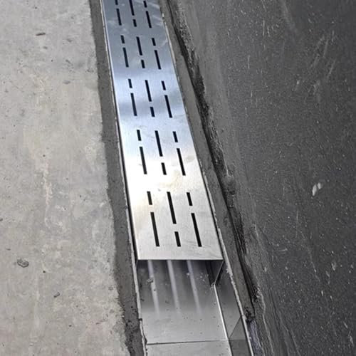 Abflussrinne Aussen Einfahrtsabfluss und -gitter, Satz für Französische Drainagerohre für Den Hof, Grabenentwässerungssystem für Hohe Beanspruchung, Terrassenentwässerungssystem für den Außenbereich(5