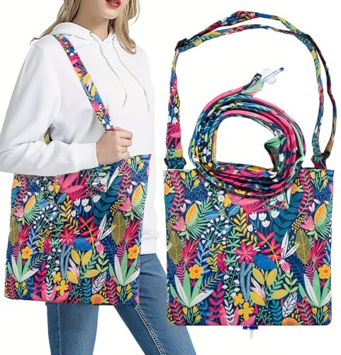 Catheter Bag Holder for 2000ml Catheter Bags,Catheter Bag Covers with Floral Pattern,Urine Bag with Adjustable Strap,Catheter Supplies for Urinary Incontinence Patients (Shrub)