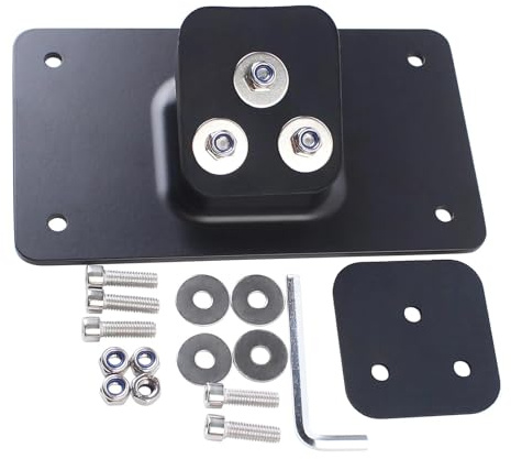 Porta targa Supporto per targa regolabile a 3 fori, nero, per moto, adatto per Harley Sportster Dyna Softail Big Twin dal 1973 in poi. Luce Targa