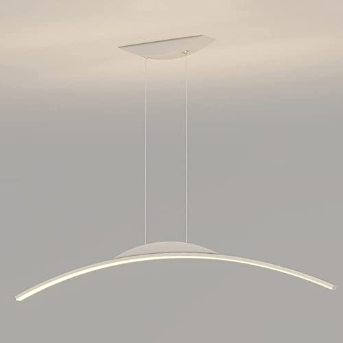 Lámpara Colgante LED de Arco Largo, Sencilla, Regulable, de Lujo, de Metal, para Comedor, Sala de Estar, decoración del hogar, lámpara Colgante de Techo, Accesorios de iluminación Ajustables (C, CA)