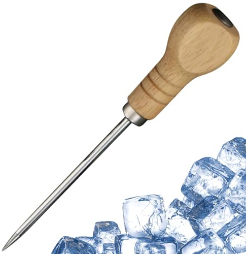 UEKPDM Bradawl, 100mm Steel Marking Awl, Woodworking & Craft Tool | Sharp Steel Tip, Ergonomic Wooden Grip, for Starting Screws, Marking & Piercing Wood, Leather & Fabric, DIY & Craft Tool