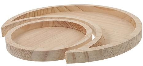 TOVINANNA 2pièces Lot De Plateaux Bois Pour Bijoux Assiettes De Rangement Décoratives Plateau De Présentation Facile à Nettoyer
