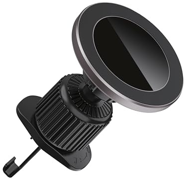groov e GV-WM9 Car Phone Mount - Magnetic Smartphone Holder, Compatible with MagSafe, Has Universal Air Vent Clip, Comes with a Metal Plate