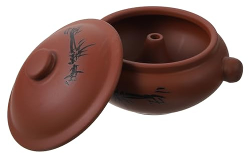 MOTHNUR Olla de para Guisar Cazuela Resistente y Fácil de Limpiar Olla de Barro para Cocina Saludable y Duradera para Estufas y Vitrocerámica