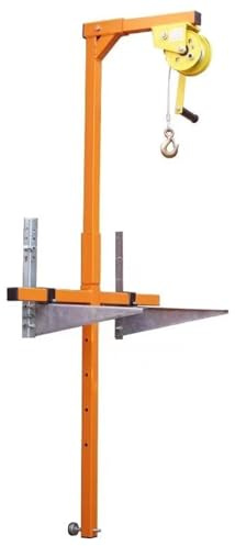 SnamicE Grúa Manual para instalación de Aire Acondicionado Exterior: Herramienta de elevación de 33/49/66 pies, cabrestante Manual y Colgador Plegable para una fácil,Rope 33ft