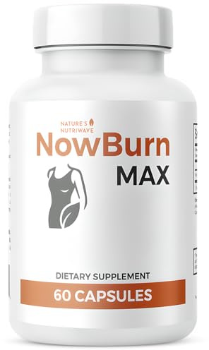 NowBurn Max – Natural Capsule Supplement with Garcinia Cambogia – Non-GMO, Easy to Take, Manufactured in USA in GMP-Certified Facility – 60 Capsules, 1 Month Supply