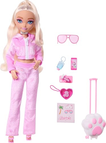 Barbie Dream Besties Weekend Getaway Malibu Doll and Accessores | Fashion Doll with Removable Fashions & 7 Travel Themed Accessories