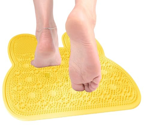 Alfombrilla Exfoliante De Pies Para Ducha Limpiador De Pared De Silicona | Exfoliador De Pies De Silicona Con De Espalda Para Ducha Para Masaje Limpieza Hombres Mujeres Niños Familia Hogar