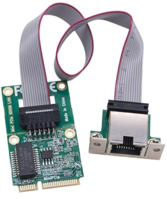 Yarryuter Tarjeta de Red Mini PCIE Gigabit Tarjeta de Red Gigabit Ethernet Adaptador de Red RJ45 Adaptador Ethernet de Chip I210AT