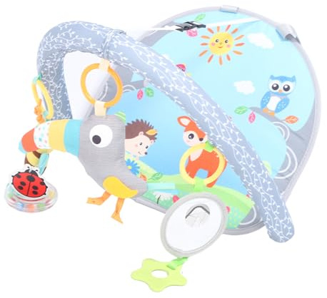 Hamwesh Baby Car Seat Toy, Rear Facing Car Seat Toy with Colorful Panels, Bird Music Box, Mirror Teether for Newborn Baby Infant 0 to 1 Years Old
