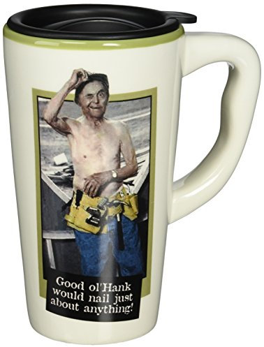 Laid Back CF11023 Good 'Ol Hank Tasse de voyage en céramique, 355 ml