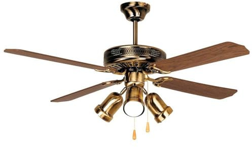 Orbegozo CT 30132 M - Ventilador de techo con luz, 4 palas reversibles, diámetro 132 cm, potencia de 60 W y 3 velocidades