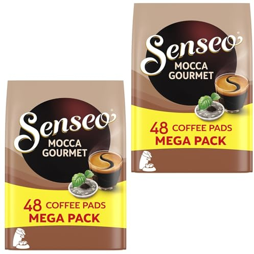 Senseo Mocca Gourmet, Nouveaux Design, Lot de 2, 2 x 48 Dosettes de Café