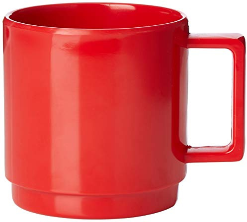 Zeal Set of 4 Melamine Stackable Mugs 250ml - Red
