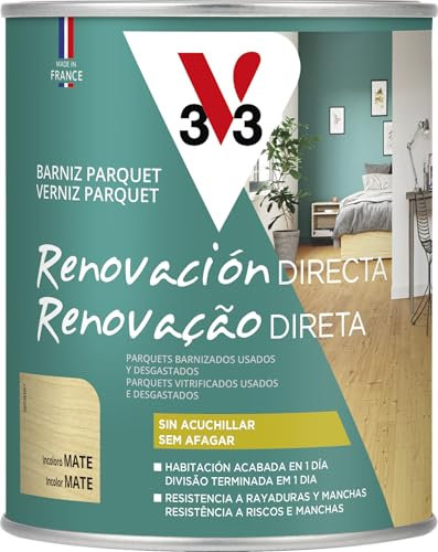 V33 BARNIZ RENOVADOR PARQUET & LAMINADOS MATE INCOLORO 0,75L